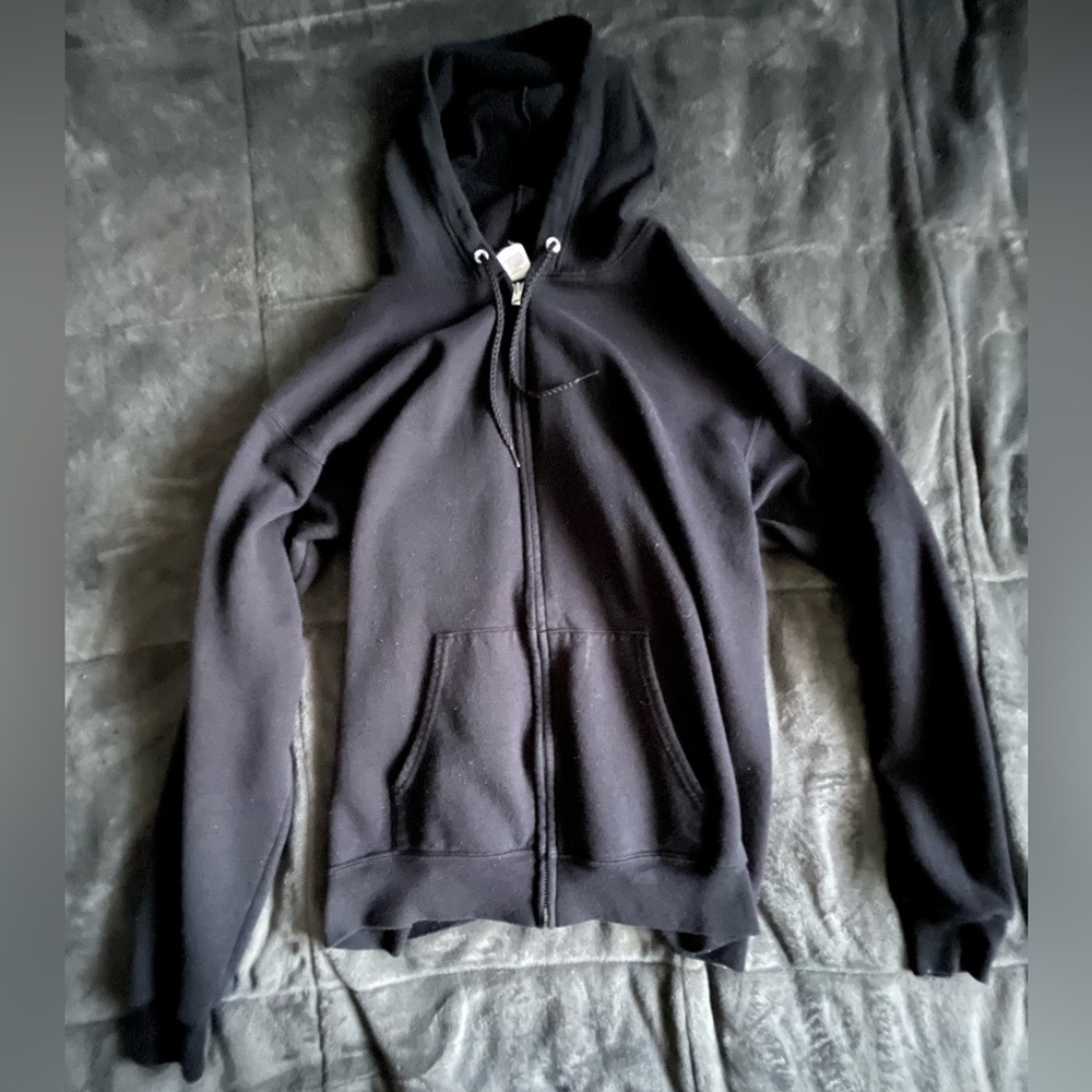 All black Zip up sweater